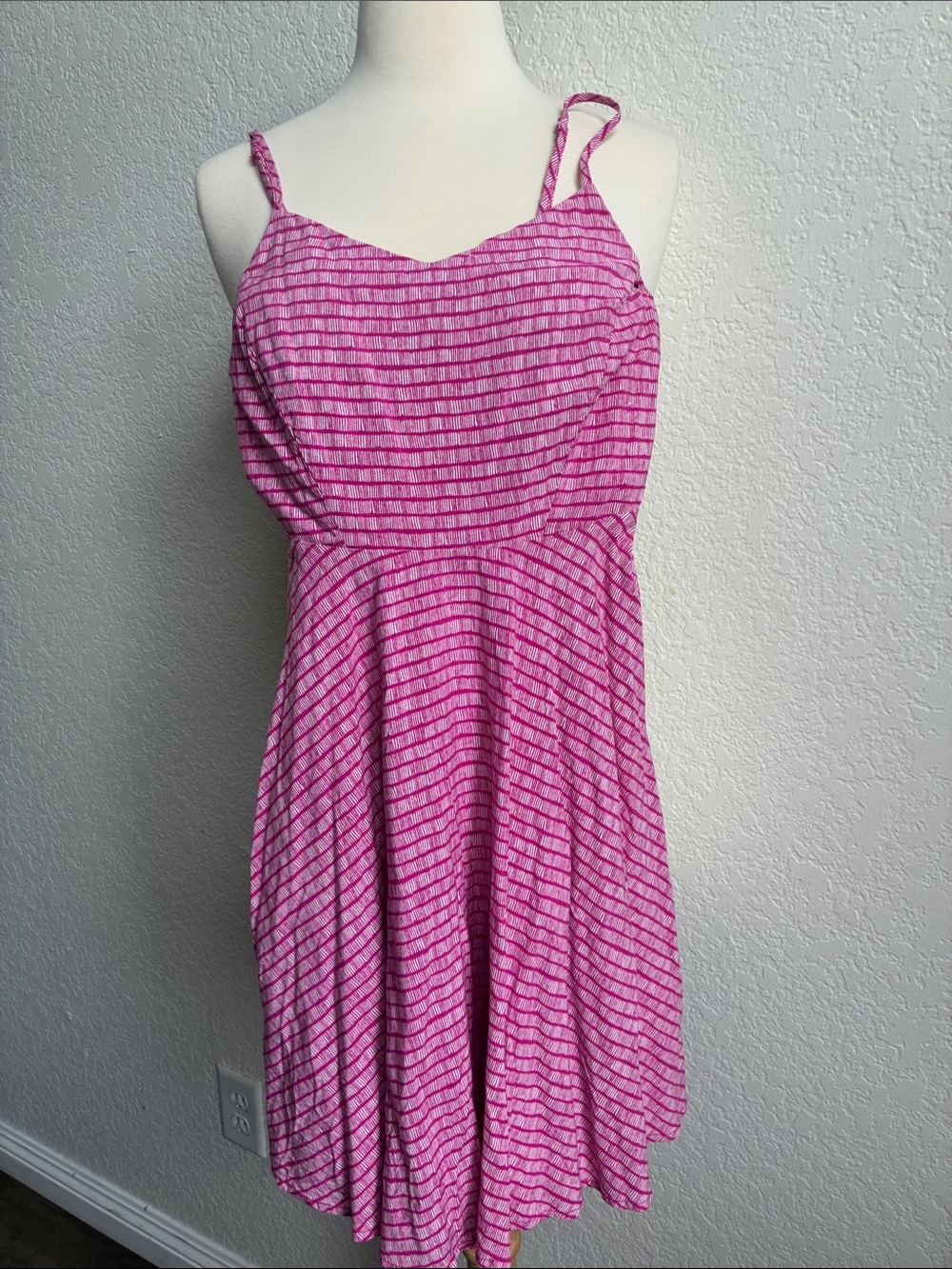 Old Navy Pink Striped Mini Sundress